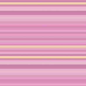Pink and Yellow Narrow Horizontal Stripe