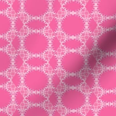 Intense Pink Pixel Geometric
