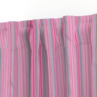 Pink Stripe with Green Purple Blue White