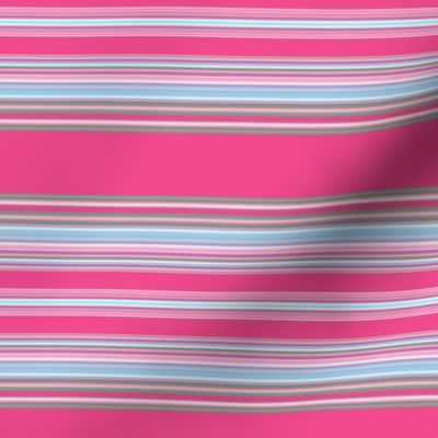 Pink and Multi Horizontal Stripe