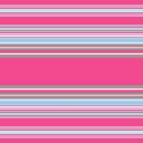 Pink and Multi Horizontal Stripe