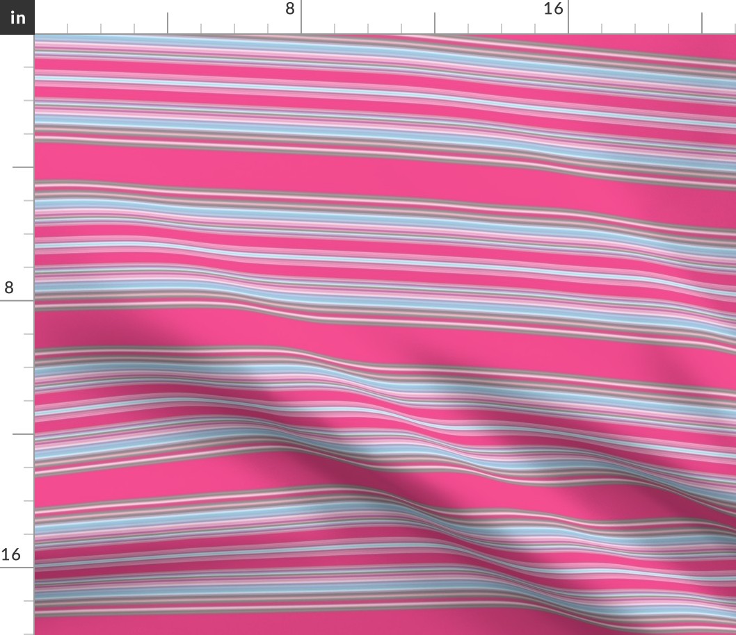 Pink and Multi Horizontal Stripe