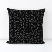 Geometric Shapes Spiky Black