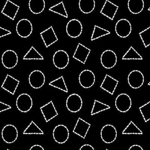 Geometric Shapes Spiky Black