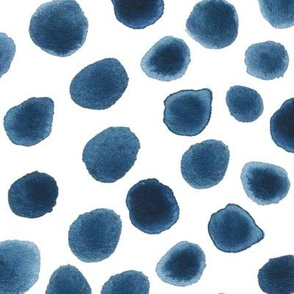 Blue Watercolor Polka Dot