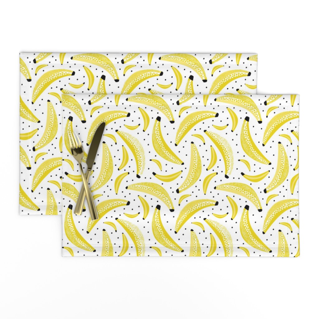 Cool polka dots banana fruit summer design for kids yellow