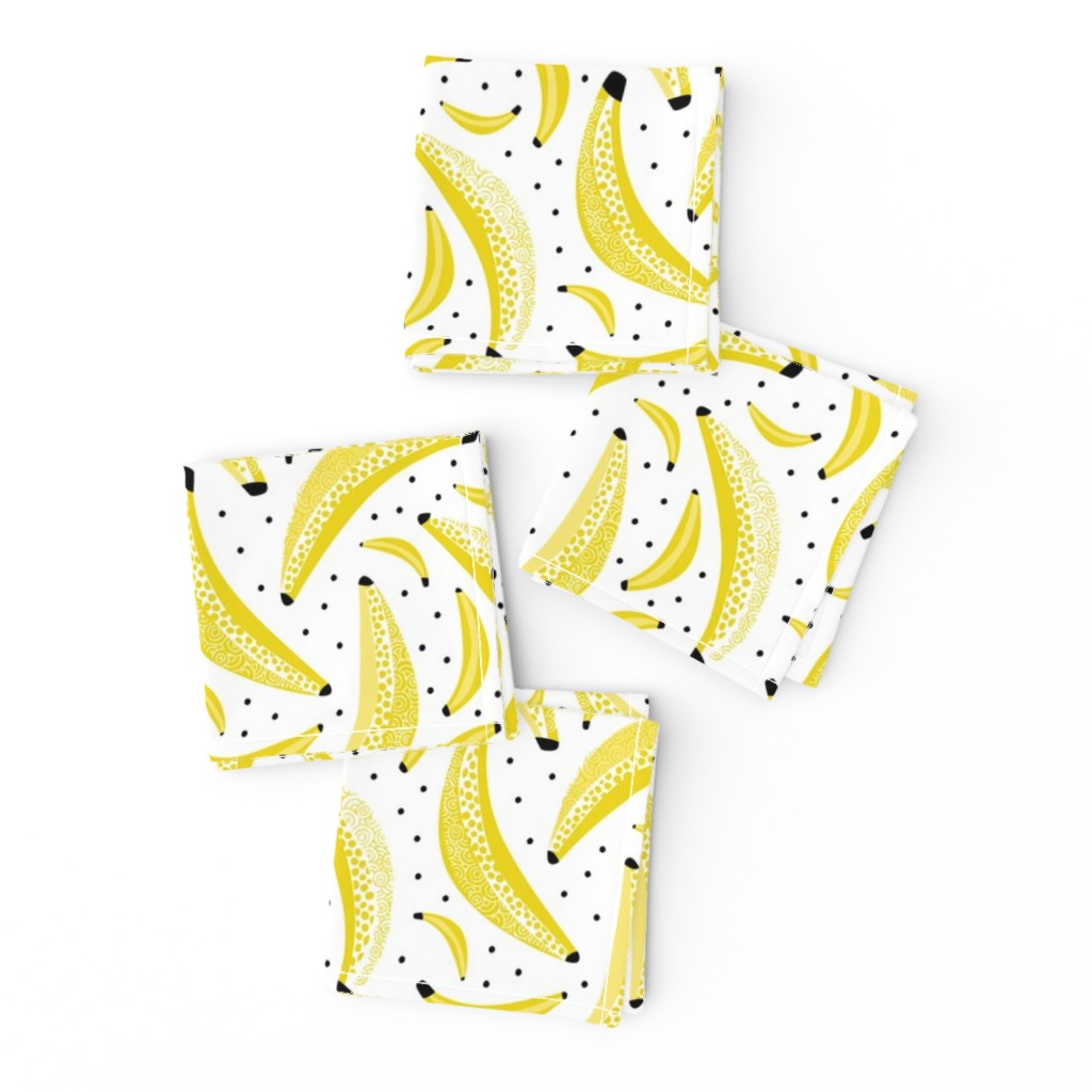 Cool polka dots banana fruit summer design for kids yellow