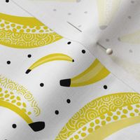 Cool polka dots banana fruit summer design for kids yellow