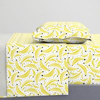 Cool polka dots banana fruit summer design for kids yellow