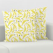 Cool polka dots banana fruit summer design for kids yellow