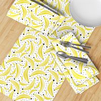 Cool polka dots banana fruit summer design for kids yellow