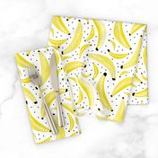 Cool polka dots banana fruit summer design for kids yellow