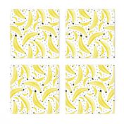 Cool polka dots banana fruit summer design for kids yellow