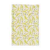 Cool polka dots banana fruit summer design for kids yellow