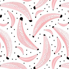 Cool polka dots banana fruit summer design for kids pink