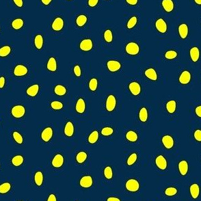 dalmation dots yellow on navy
