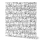 Doodle cats pattern MEDIUM scale