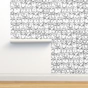 Doodle cats pattern MEDIUM scale