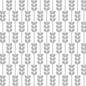 Wheat -Grey on White, Small