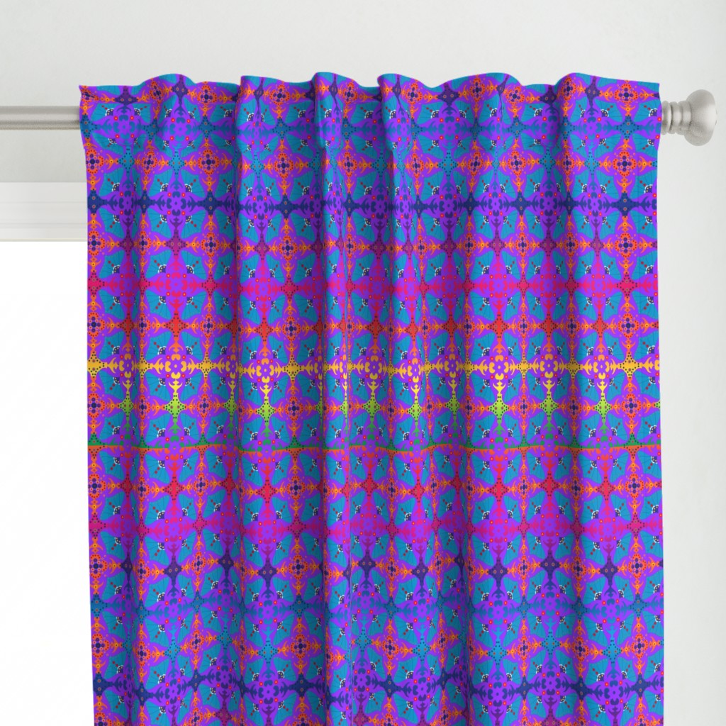 Boho Blue Rainbow Tapestry