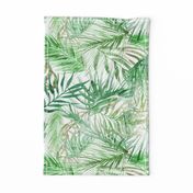 tropical watercolor palm leaves