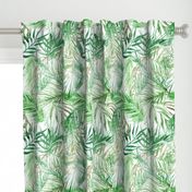 tropical watercolor palm leaves