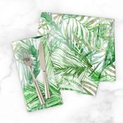 tropical watercolor palm leaves