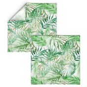 tropical watercolor palm leaves