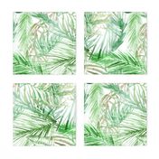 tropical watercolor palm leaves