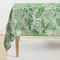 tropical watercolor palm leaves