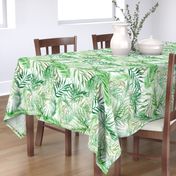 tropical watercolor palm leaves