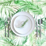 tropical watercolor palm leaves