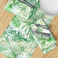 tropical watercolor palm leaves