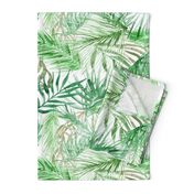 tropical watercolor palm leaves