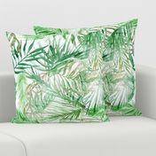 tropical watercolor palm leaves