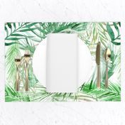 tropical watercolor palm leaves