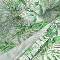 tropical watercolor palm leaves