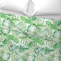 tropical watercolor palm leaves