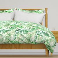 tropical watercolor palm leaves