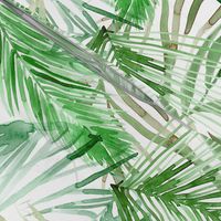 tropical watercolor palm leaves