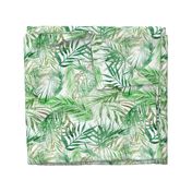 tropical watercolor palm leaves