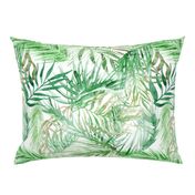 tropical watercolor palm leaves