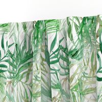 tropical watercolor palm leaves