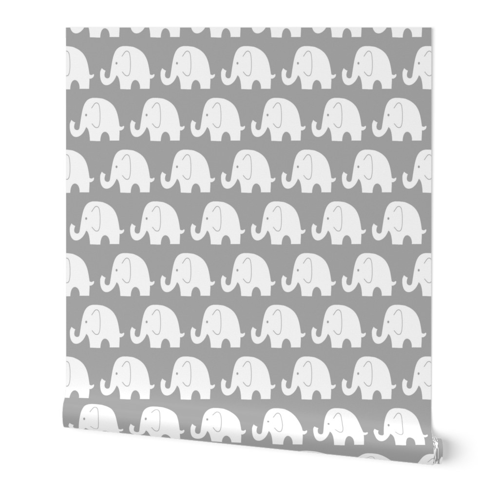 Jumbo Elephant on Grey