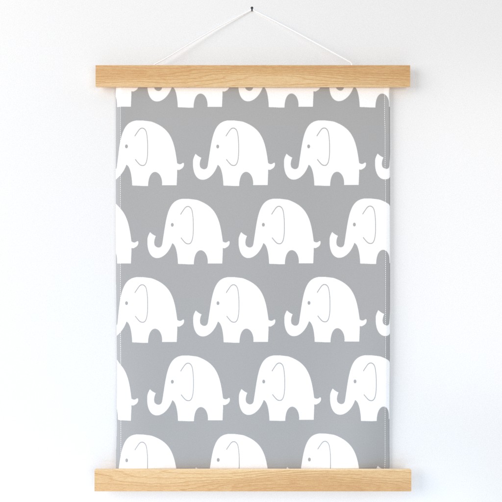 Jumbo Elephant on Grey