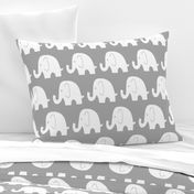 Jumbo Elephant on Grey