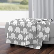 Jumbo Elephant on Grey