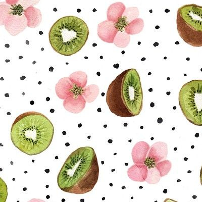 Pink Kiwis Fabric, Wallpaper and Home Decor | Spoonflower