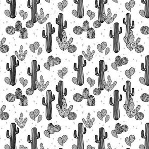 cactus // cacti small tiny version kids grey cactus summer exotic tropical print