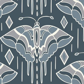 La maison des papillons - Butterflies Custom Blue & Grey 3